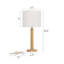 Lampe de table de ferme 1 lumière avec abat-jour en tissu à pois pour chevet