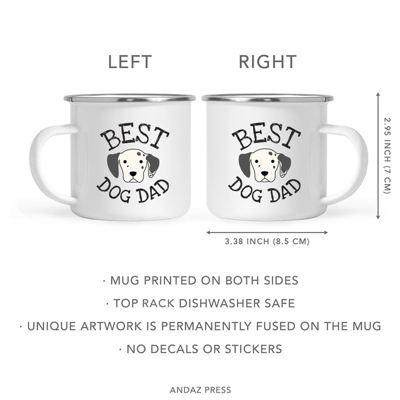 Grande tasse à café « Best Dog Dad », Dalmate