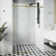 Elan E-Class 68-72" W x 76" H Sliding Frameless Shower Door with 3/8" Clear Glass