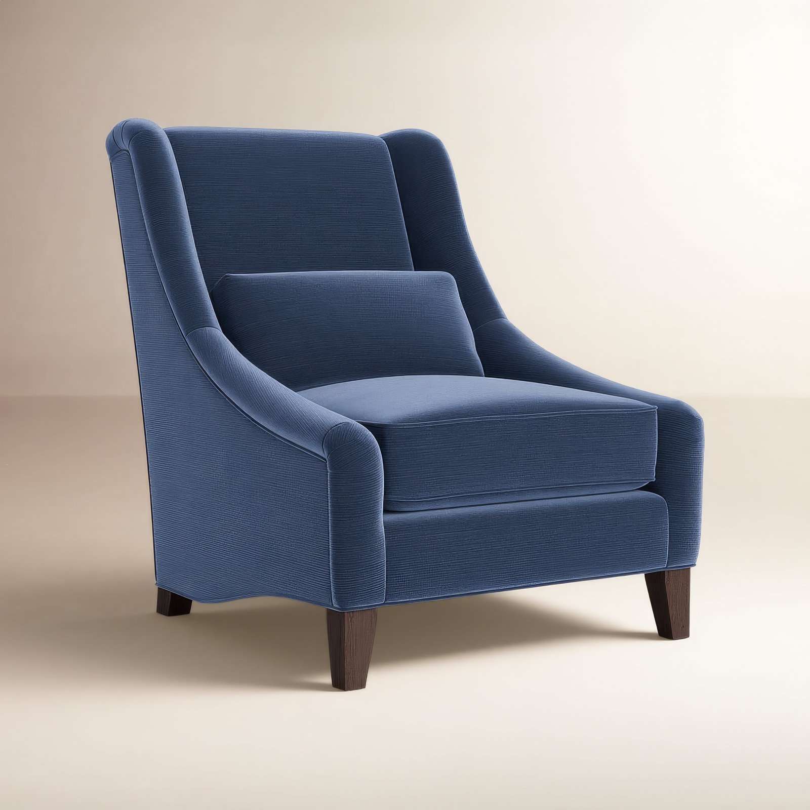 Adriana Cotton Armchair, Navy Cotton