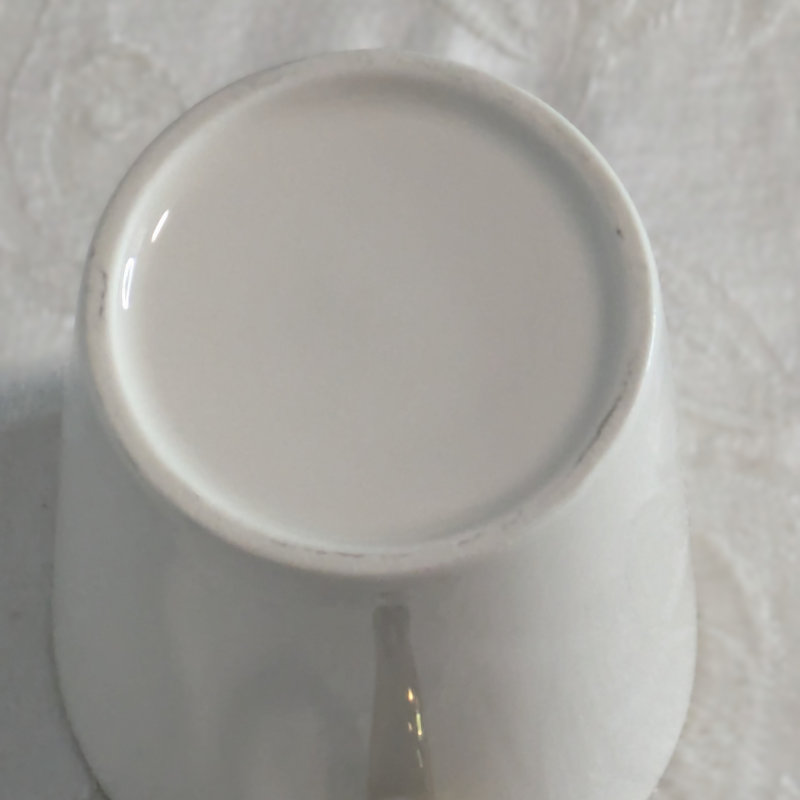 Grande tasse à café en porcelaine blanche à garniture dorée 380 ml Simplicity Collection