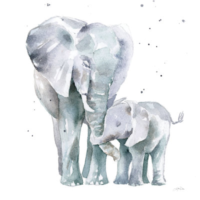 Mama Elephant by Katrina Pete - Wrapped Canvas Painting