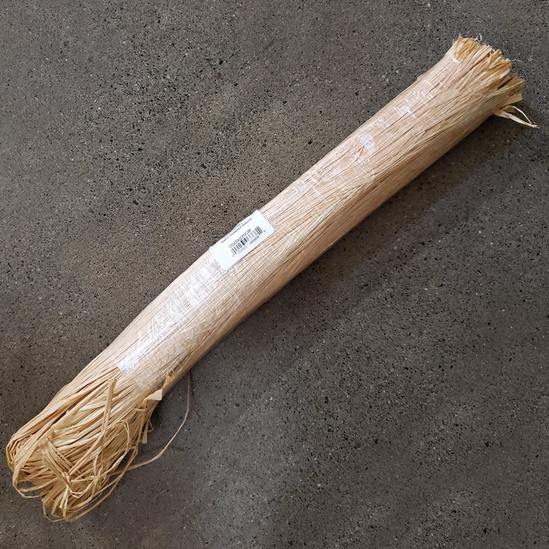 Hugee long naturel en raphia garni, Naturel