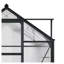 Serre grise en aluminium gris avec panneaux en polycarbonate, 6,2 pi x 8,3 pi x 6,6 pi