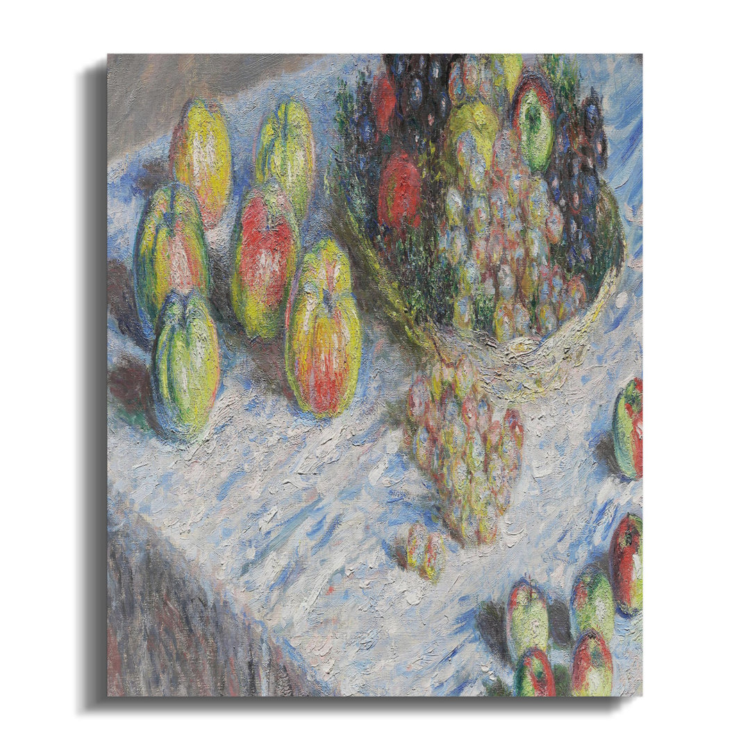 Impressionist Still Life Canvas Art Print | Vintage Fruit Painting Wall Decor | Classic Kitchen Dining Room Decor Gift
