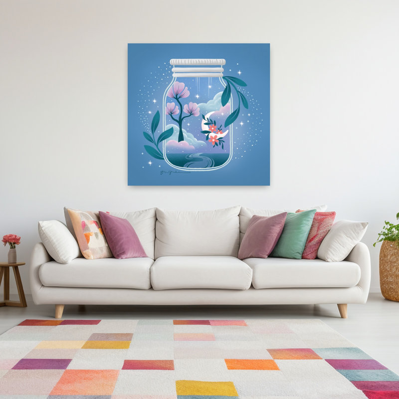 Celestial Dreams II, art contemporain contemporain, paysage abstrait, H 48 po x l 48 po