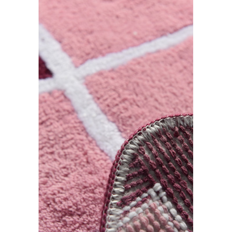 Tapis pour salle de bain Overbury, Rouge / rose