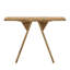 Console, table d'entrée étroite de 43,4 pouces de long avec base en forme de V, console de canapé rustique pour le couloir, le salon, le canapé derrière