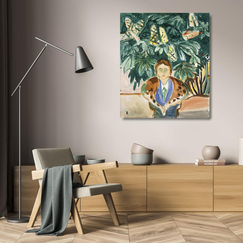 «Under the Chestnut Tree» par Edvard Munch - Art mural sur toile tendue avec châssis, H 24 po x l 17 po