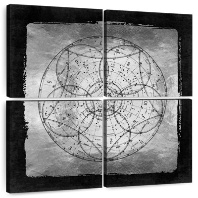 Oberle Silver Vintage Star Chart Sky Map 1880