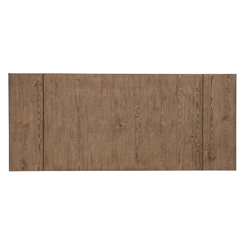 Table de salle à manger extensible 5 pièces de style maison de campagne transitionnelle, bois massif, finition gris anthracite blé, chaises rembourrées, 2 tiroirs de 14 po, 6 places assises pour la conception en bois, avec des feuilles autoportantes, espace