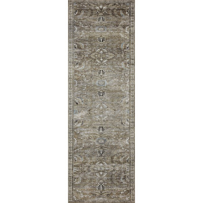 Sim Oriental Antique/Moss Area Rug