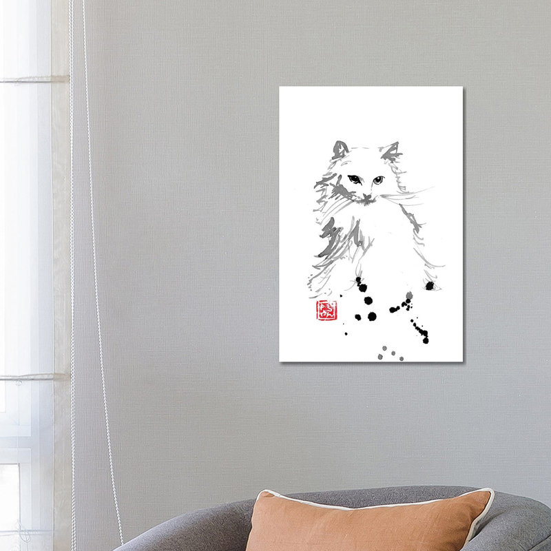 White Fur by Péchane - Print on Canvas, 66.04 cm H x 45.72 cm W x 1.91 cm D, Wrapped Canvas