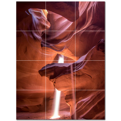Canyon Photo 6'' x 6'' Satin Ceramic Decorative Mural