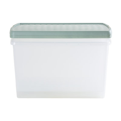 Wham Clip 62L Rectangular Plastic Storage Boxes with Secure Clip Lock Lids. L:59.5 x W:39.5 x H:33.5cm