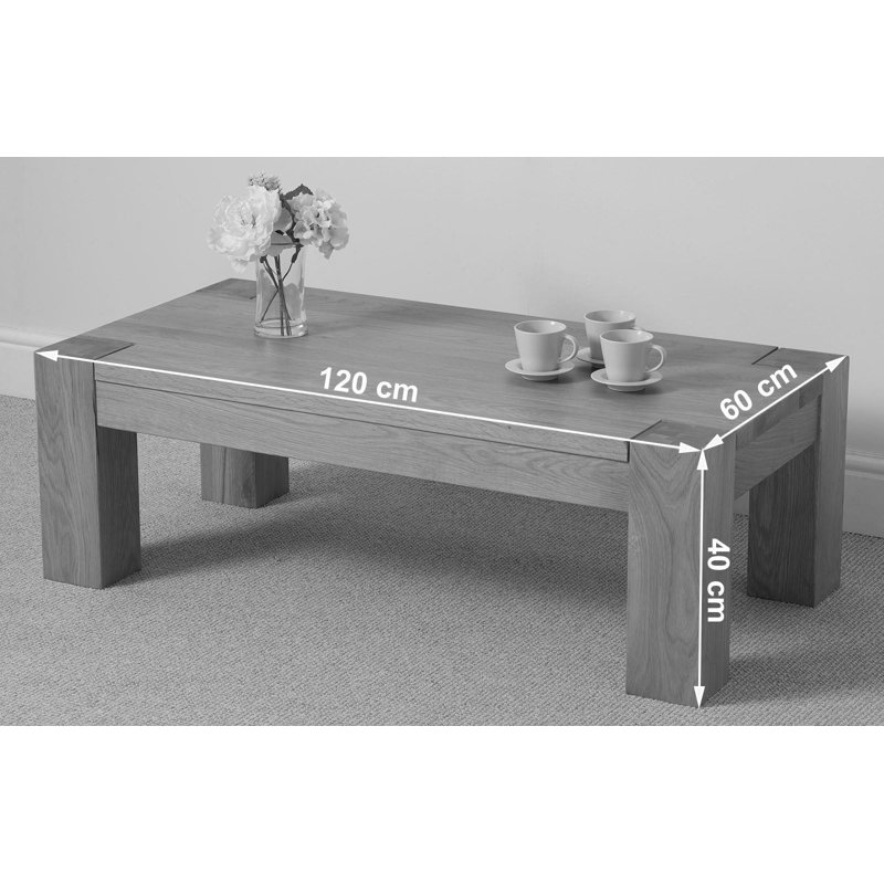 Hagan Four Leg Coffee Table, 40cm H x 120cm W x 60cm D