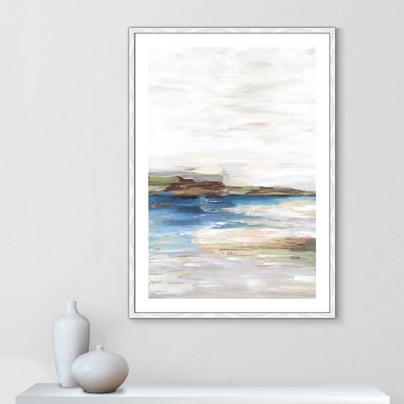 Terres éloignées II - reproduction de cadre photo, H 41,5 po x l 29,5 po x P 0,75 po, Papier encadré blanc