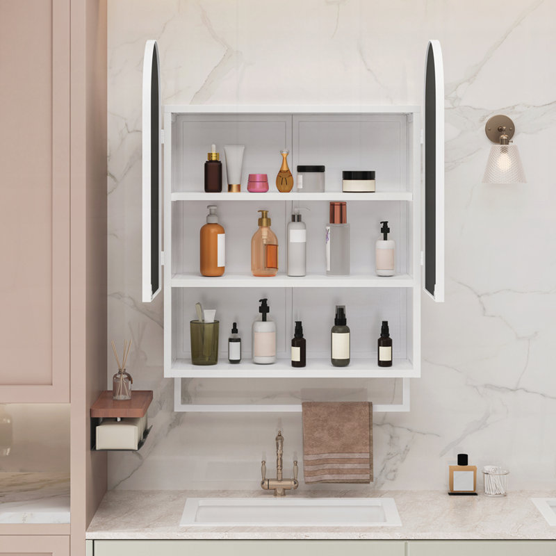 Armoire à miroir 23,62 po, Blanc