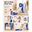 Ensemble de glissade pour tout-petits 6-en-1 avec panier de basketball et télescope pour enfants 1-3 Suteck-130372964