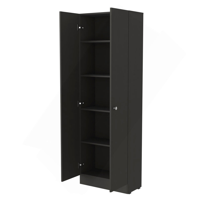 Armoire de rangement à deux portes Virginia, cinq tablettes