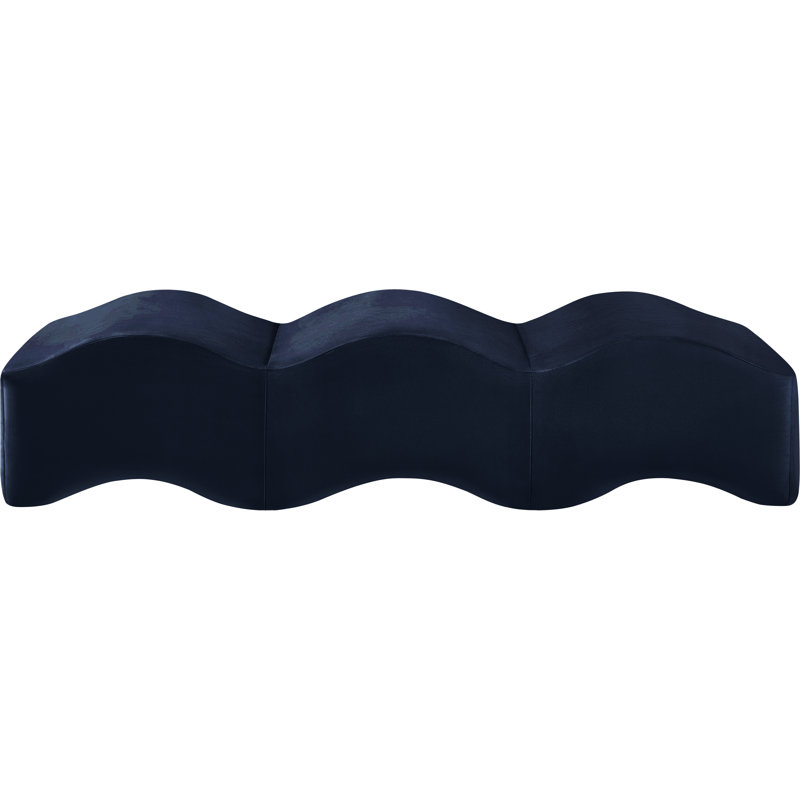 Banc en velours Leavon, Velours marine