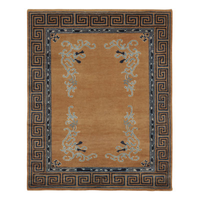 Art Deco One-of-a-Kind 3'3X4'1 Hand Knotted Area Rug