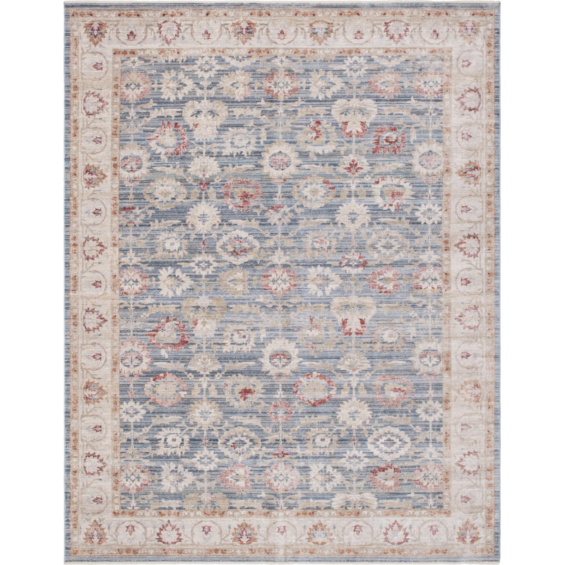 Areonia Traditional Blue Area Rug, Rectangle 10' x 13'5"