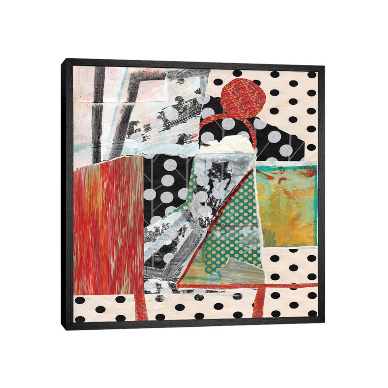 Dots On Dots by Pamela Staker - Painting on Canvas, Black Framed, 66.04 cm H x 66.04 cm W