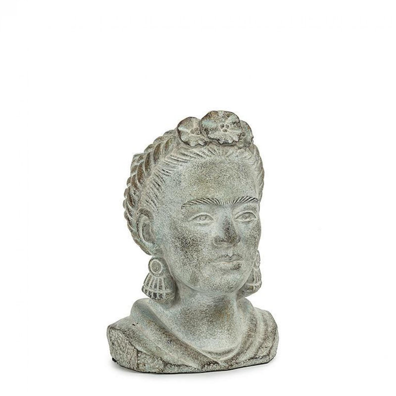 Pot de fleurs gris Lady Head, H 8 po x l 5 po x P 6,5 po