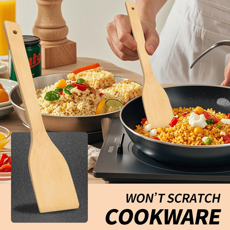 3-piece Teak Wood Cooking Utensil Set