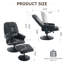 Fauteuil inclinable de massage avec repose-pieds, fauteuil inclinable pivotant à 360 ° en cuir PU avec base enveloppée, massage par vibration à 5 points, siège chauffant et dossier réglable à 140 ° pour la maison ou le bureau-587078469
