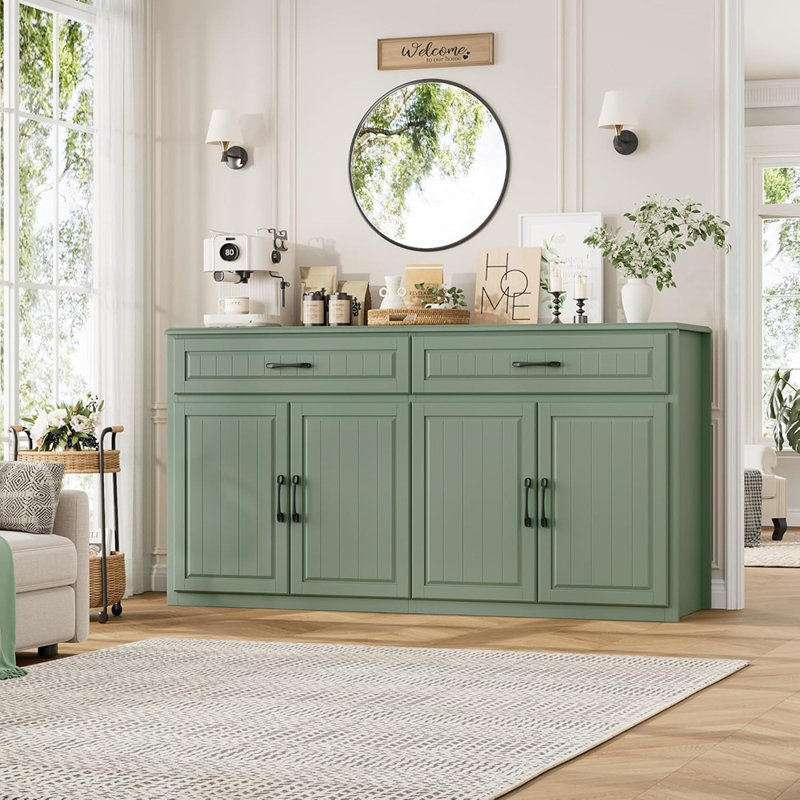 Buffet moderne 63 "avec tiroirs - vert
