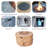 8-Person Outdoor Brown Seating Set With Round Firepit Table