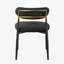 Ensemble de 2 chaises d'appoint en tissu noir et finition noire Jaramillo