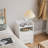 Basic Nightstand With Charging Station And LED Lighting, 2 Drawers-174686588