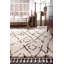 Tapis à motif géométrique blanc cassé Asusus-23544559