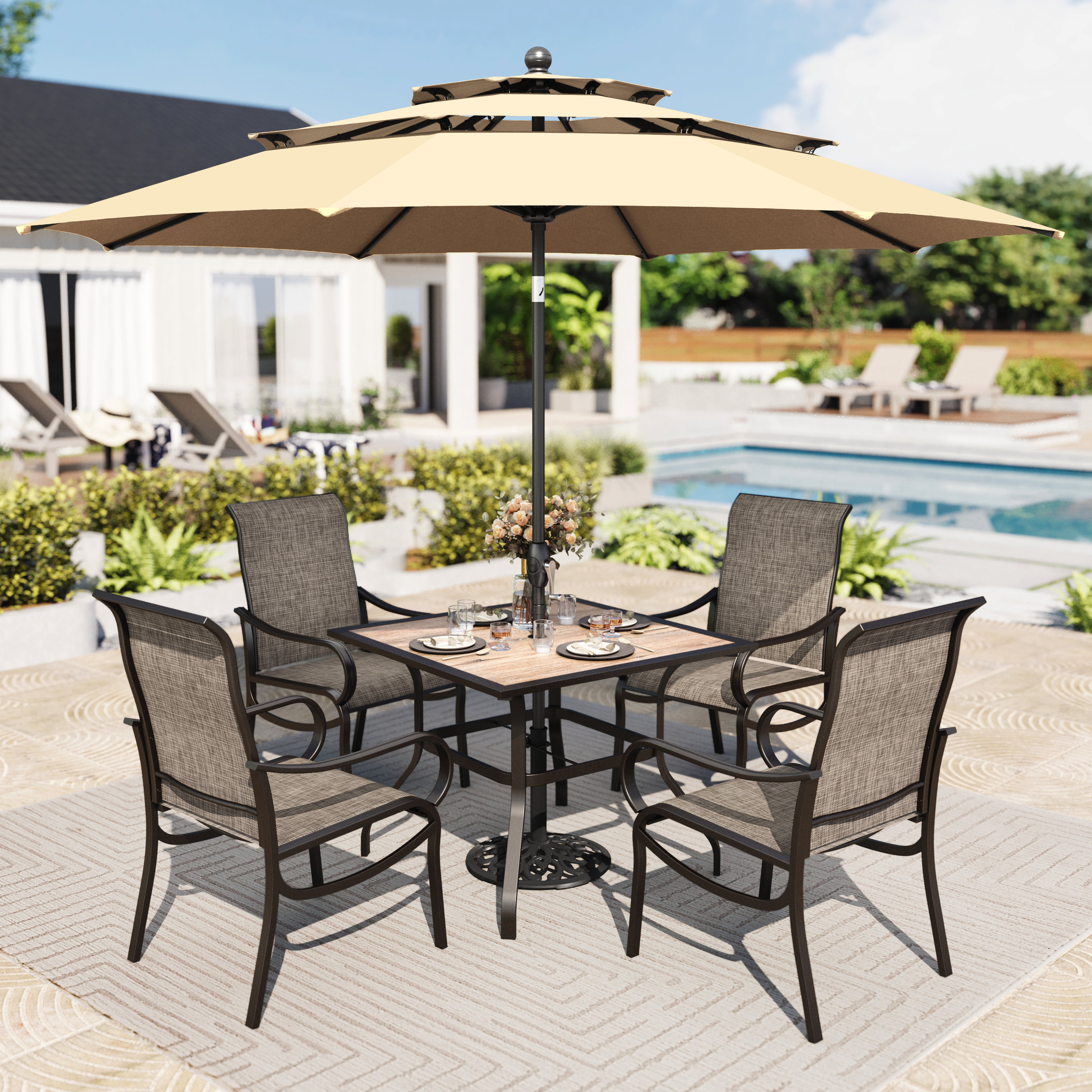 11 ft patio umbrella replacement canopy Treasure Garden 11' Octagon Cantilever Umbrella Replacement Canopy main image 0