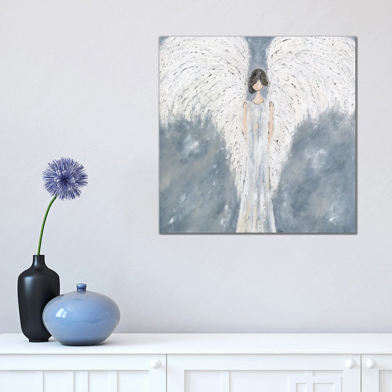 Guardian Angel by Ashley Bradley - Wrapped Canvas Painting, 45.72 cm H x 45.72 cm W x 1.91 cm D