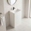 Lavabo de salle de bain rectangulaire à surface solide avec trop-plein 35 po. Pensen