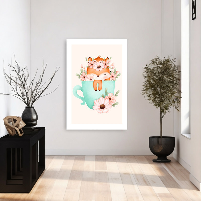 «Sweet Fox», impression d'art mural fantaisiste et contemporain, 48" H x 32" W
