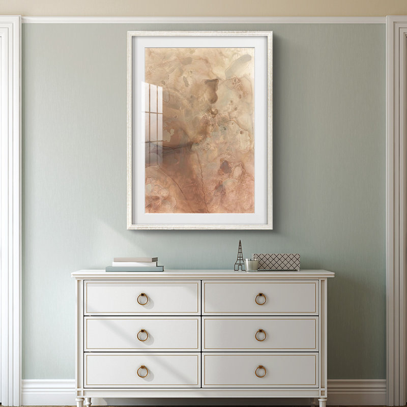 Marble Ground II -Framed Print, 25.5" H x 17.5" W, White