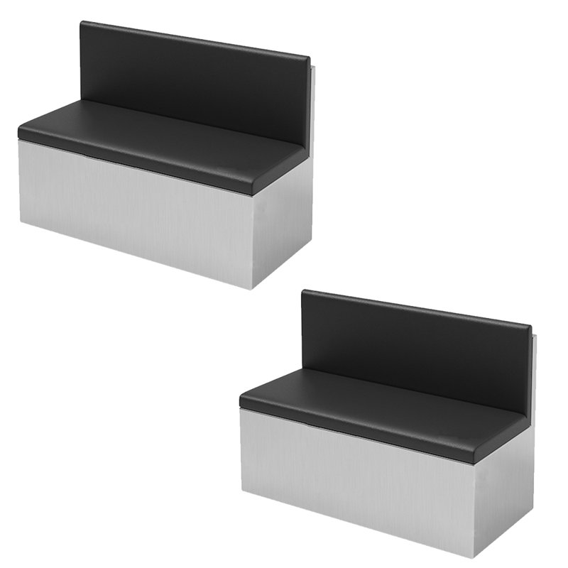 Banc rembourré en similicuir Klyda