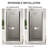 Semi-frameless Magnetic Soft Close Pivot Shower Door With Ansi/sgcc Certified 1/4" Tempered Clear Glass, Aluminum Alloy Frame-120463870