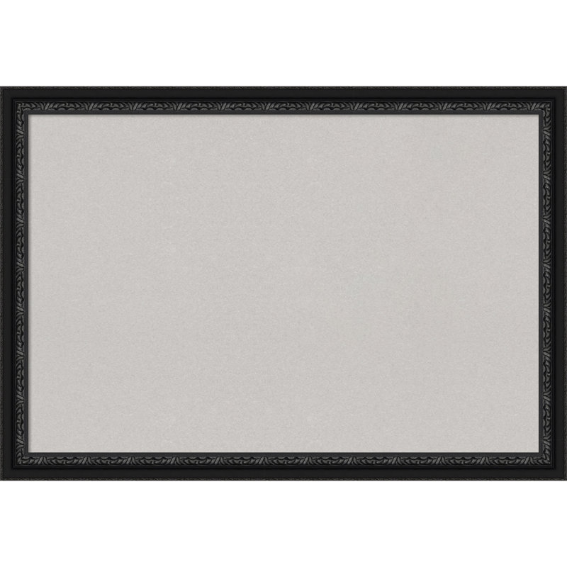 Tableau noir avec cadre en bois Downton, tableau d'affichage en liège gris, tableau d'organisation, tableau d'affichage, Gris