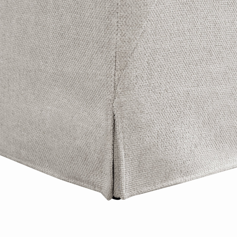 Serta Hunter 53.3" Convertible Loveseat with Pull Out Twin Size Sleeper, Slipcovered Design, Woven Polyester Fabric, Oatmeal