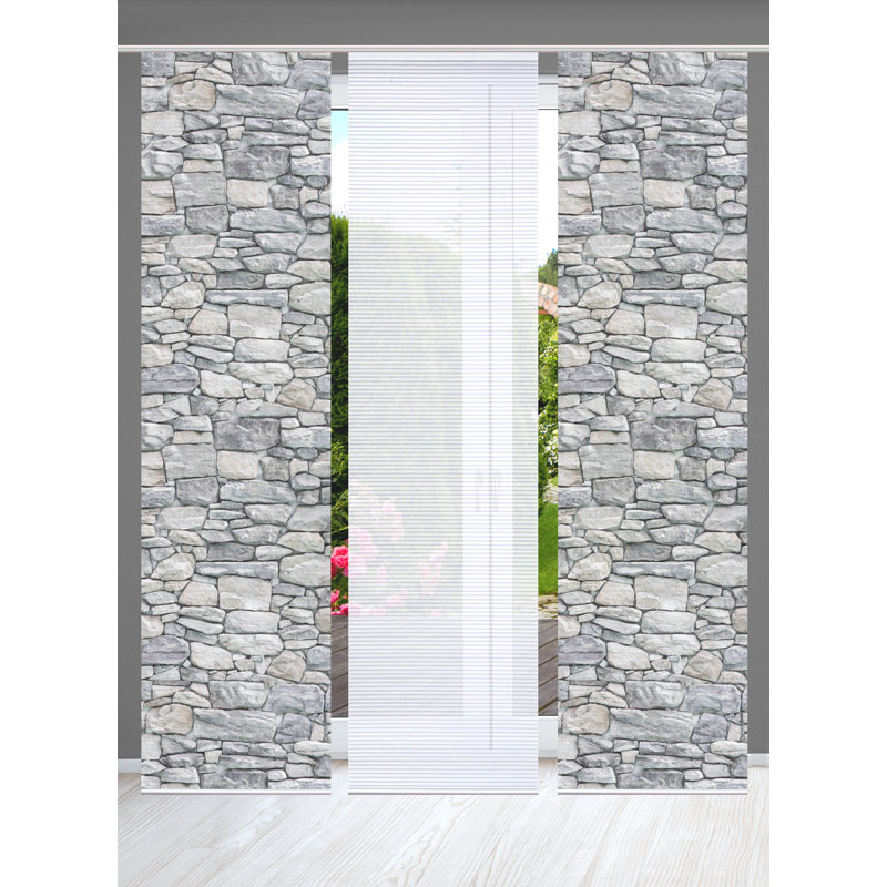 Semi Sheer Sliding Panel, in Grey