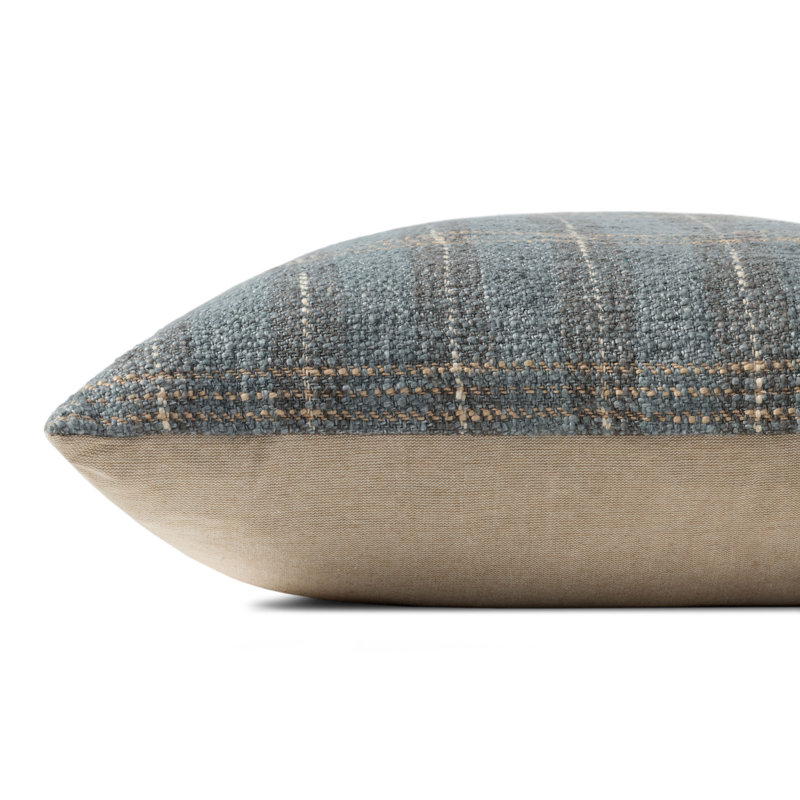 Amber Lewis x Loloi Stockton Throw Pillow, Polyester, Blue