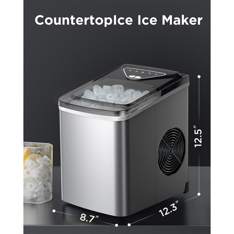 ColorLife 33 lb. Daily Production Clear Ice Portable Ice Maker Finish: Stainless Steel WY-SLIM17T