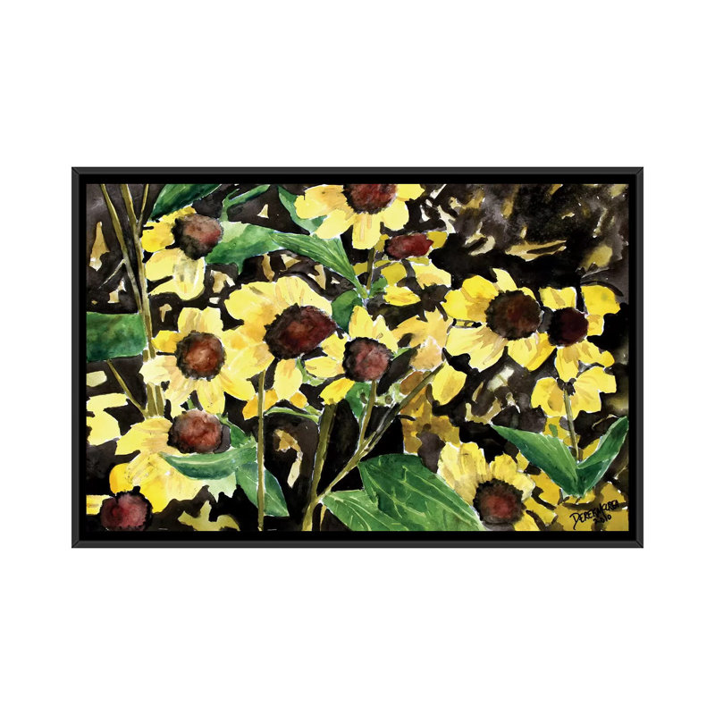 « black-avec susan », reproduction sur toile, H 18 po x l 26 po x P 1,5 po, Toile avec cadre noir, Pas de tapis