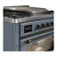 Majestic III Series 36 Inch Dual Fuel Range with 6 Sealed Burners, Griddle, in Glossy Black (Natural Gas, Brass Trim)-996369093-996369095-996369075
